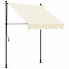 Vidaxx ausziehbare Markise 200x115 cm Stoff und Stahl cremefarben