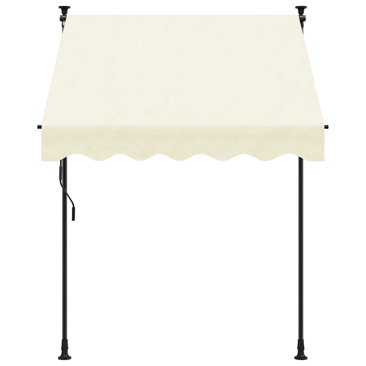 Vidaxx ausziehbare Markise 200x115 cm Stoff und Stahl cremefarben