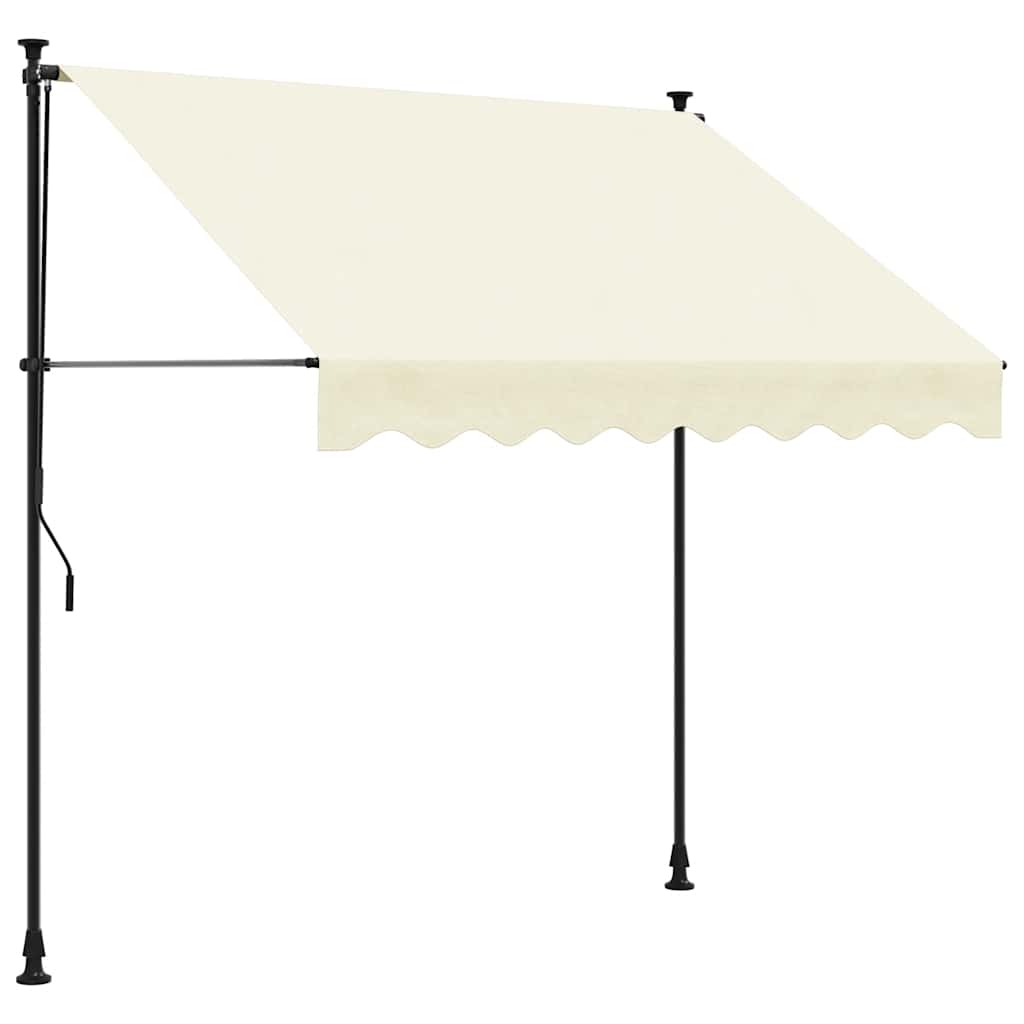 VIDAXL LUIFEL Ausleitbar 250x150 cm Stoff und Stahlcreme