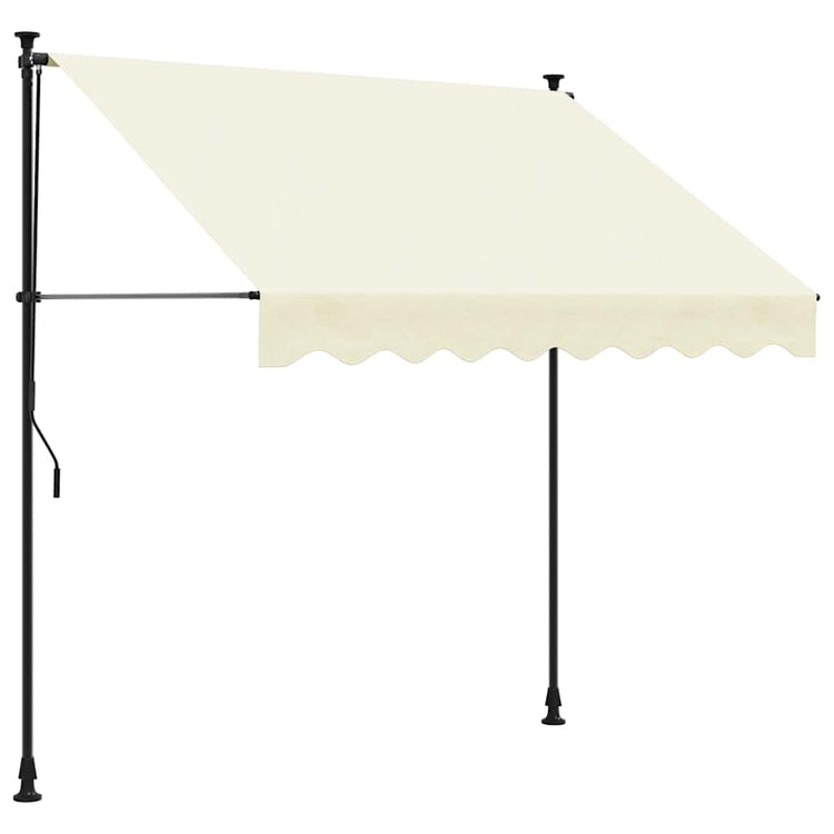 VIDAXL LUIFEL Ausleitbar 250x150 cm Stoff und Stahlcreme