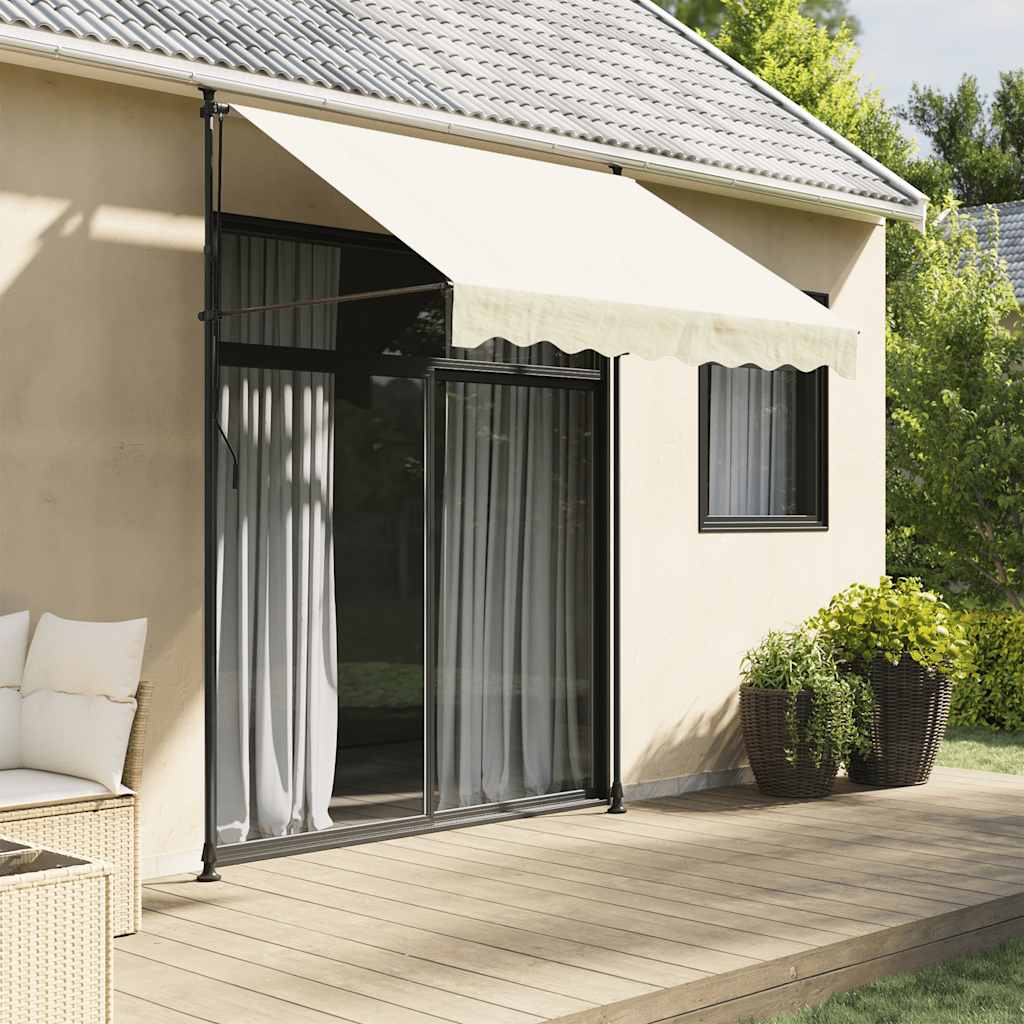 VIDAXL LUIFEL Ausleitbar 250x150 cm Stoff und Stahlcreme