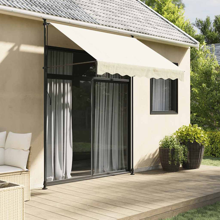 VIDAXL LUIFEL Ausleitbar 250x150 cm Stoff und Stahlcreme