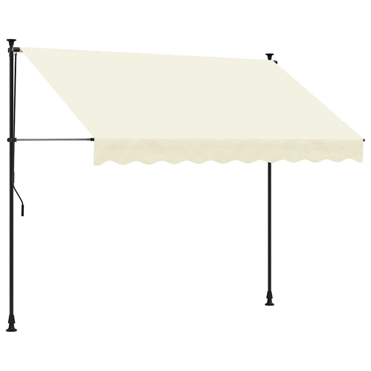 Vidaxx ausziehbare Markise 300x150 cm Stoff und Stahl cremefarben