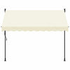 Vidaxx ausziehbare Markise 300x150 cm Stoff und Stahl cremefarben