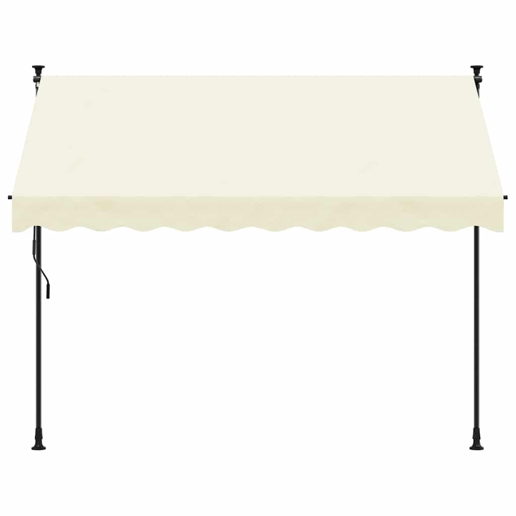 Vidaxx ausziehbare Markise 300x150 cm Stoff und Stahl cremefarben