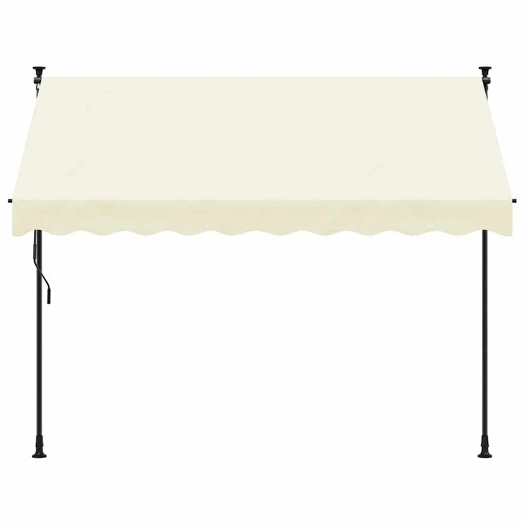 Vidaxx ausziehbare Markise 300x150 cm Stoff und Stahl cremefarben