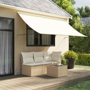 VIDAXL LAFEL Ausleitbar 300x150 cm Stoff und Stahlcreme -Verschärft - afbeelding 1