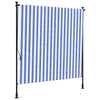 Vidaxl Roller Blind für Außen 150 x 270 cm Stoff und Stahlblau und Weiß