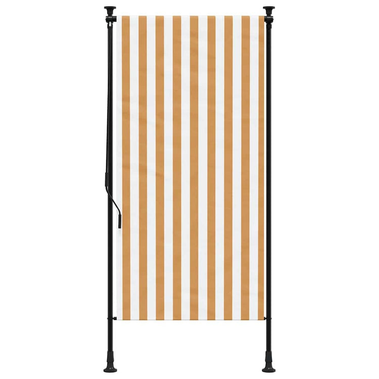 Vidaxl Roller Blind für externen 100x270 cm Stoff und Stahlorange und Weiß