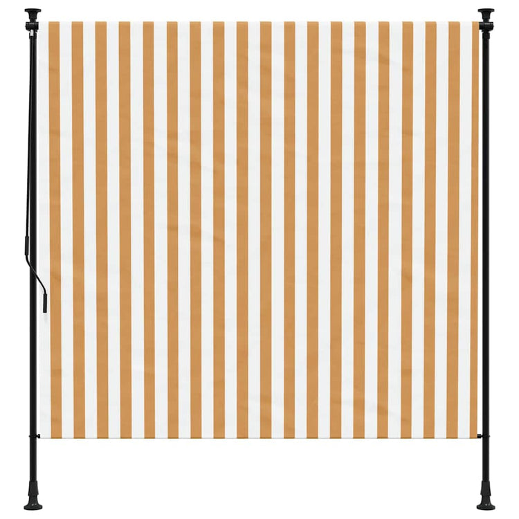Vidaxl Roller Blind für Außen 150x270 cm Stoff und Stahlorange und Weiß
