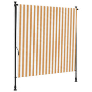 Vidaxl Roller Blind für äußere 200x270 cm Stoff und Stahlorange und Weiß - afbeelding 2