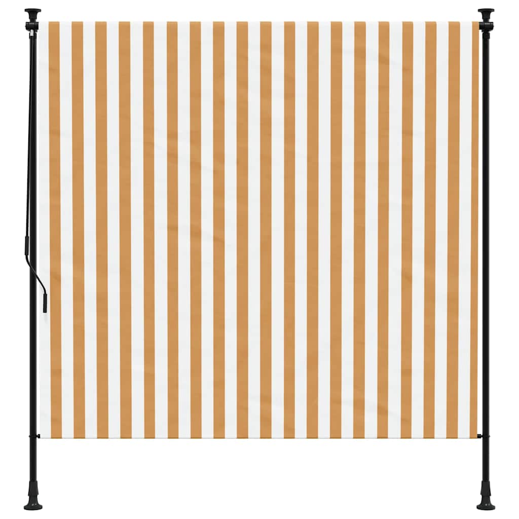 Vidaxl Roller Blind für äußere 200x270 cm Stoff und Stahlorange und Weiß