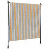 Vidaxl Roller Blind für Außen 150 x 270 cm Stoff und Stahlgelb und Weiß