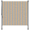 Vidaxl Roller Blind für Außen 150 x 270 cm Stoff und Stahlgelb und Weiß