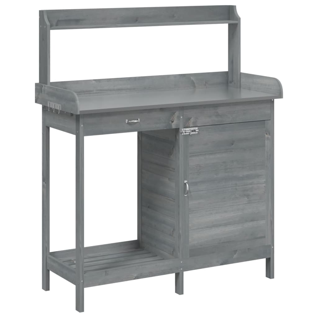 Vidaxl Botton Table mit Schrank 110,5 x 45 x 124,5 cm Festes Poring Grey