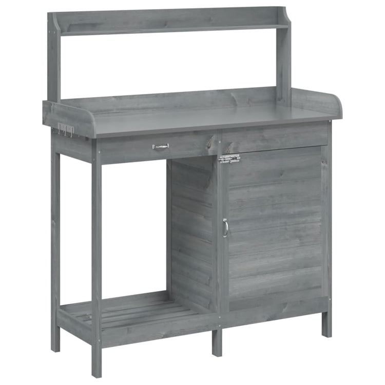 Vidaxl Botton Table mit Schrank 110,5 x 45 x 124,5 cm Festes Poring Grey