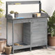 Vidaxl Botton Table mit Schrank 110,5 x 45 x 124,5 cm Festes Poring Grey