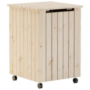 Vidaxl Waschkorb mit Rädern Rana 45x45x64 cm Festkieferholz - afbeelding 2