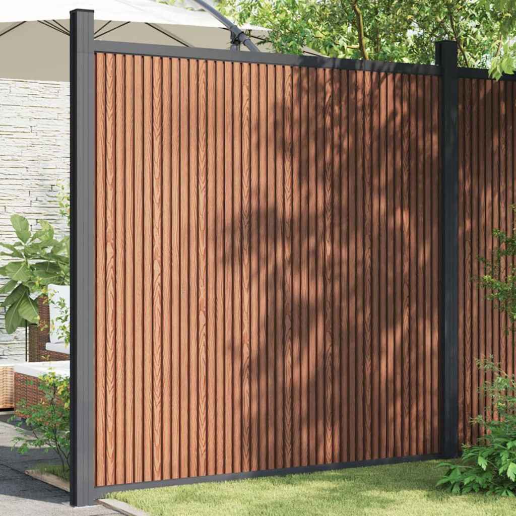 Vidaxxl Zaunelement 173x186 cm hkc braun