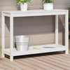 Vidaxl Botton Table mit Regal 108x35x75 cm Festkiefer weiß weiß