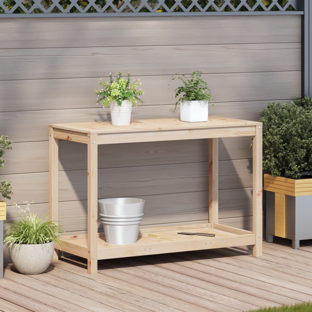 Vidaxl Botto Table mit Regal 108x50x75 cm Festkiefer