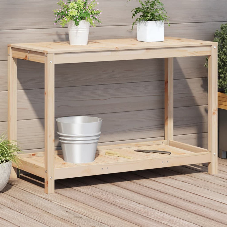 Vidaxl Botto Table mit Regal 108x50x75 cm Festkiefer