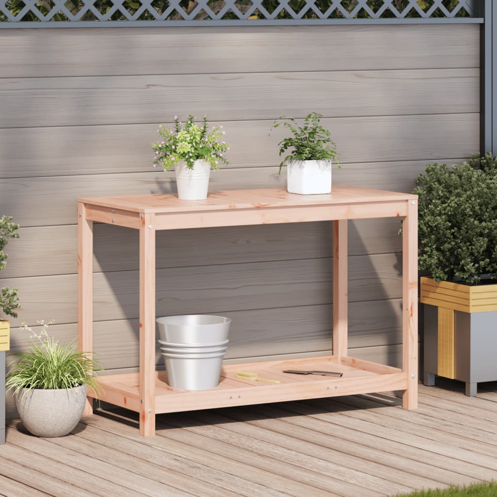Vidaxl Botto Table mit Regal 108x50x75 cm Solid Douglashout
