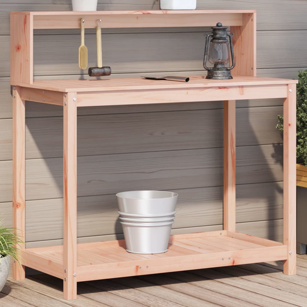 Vidaxl Botton Table mit Regalen 108x50x109.5 cm Solid Douglashout