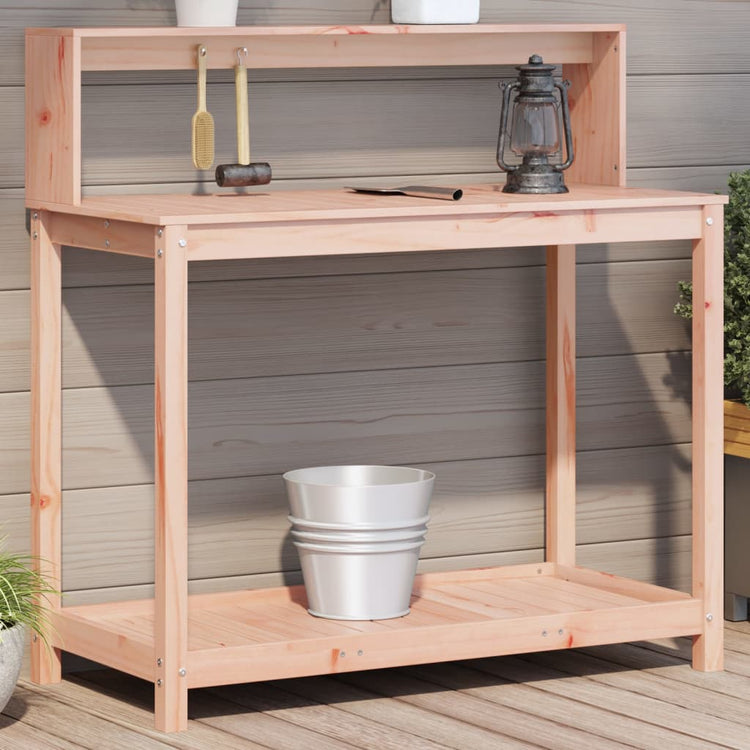 Vidaxl Botton Table mit Regalen 108x50x109.5 cm Solid Douglashout
