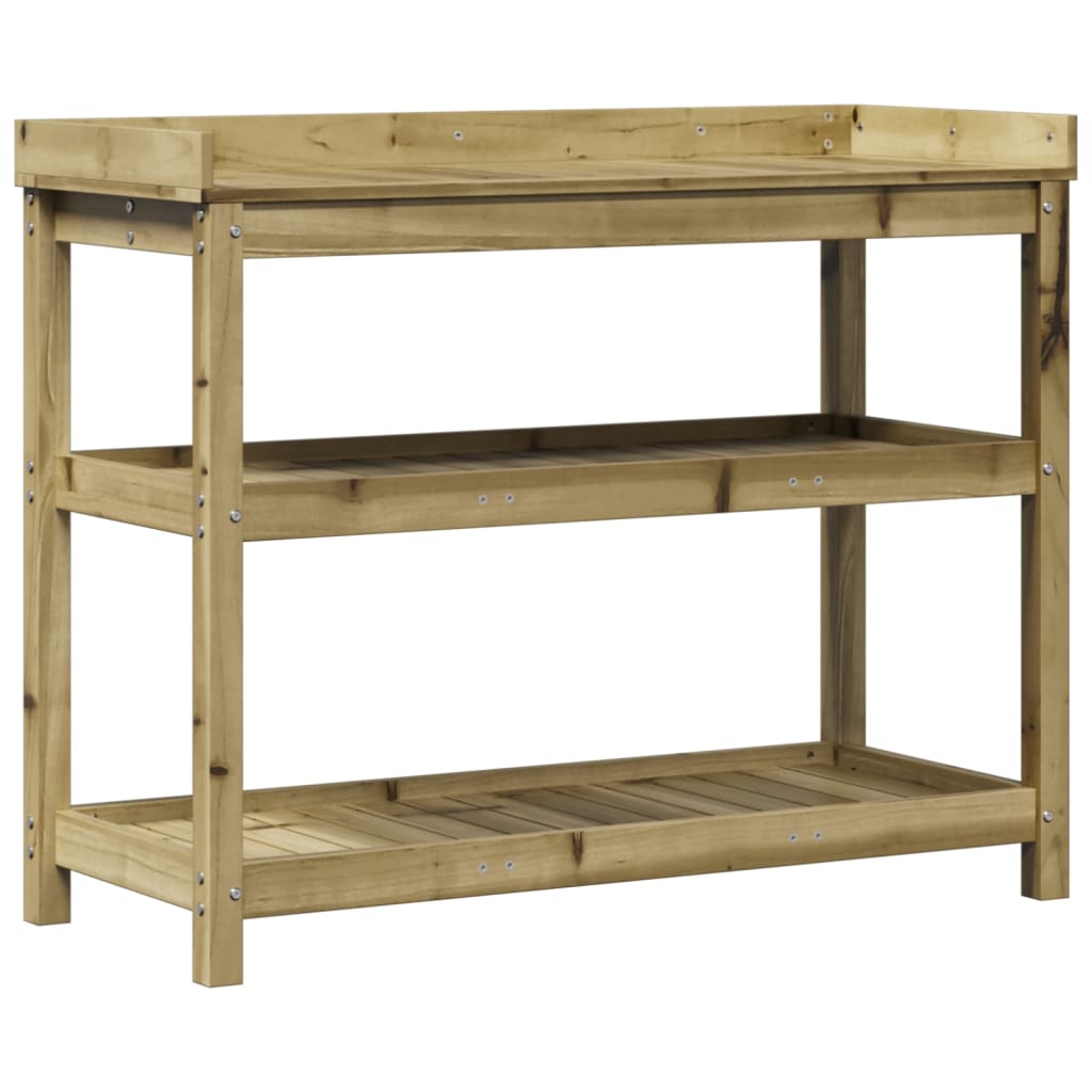 Vidaxx Pflanztisch mit Regalen 108x45x86,5 cm aus imprägniertem Holz