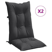 VIDAXL -Stuhlkissen 2 ST High Rücken 120x50x7 cm Stoff gemischt Anthrazit - afbeelding 2