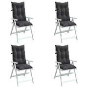 VIDAXL -Stuhlkissen 4 ST High Rücken 120x50x7 cm Stoff gemischt Anthrazit - afbeelding 1