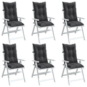 VIDAXL -Stuhlkissen 6 ST High Rücken 120x50x7 cm Stoff gemischt Anthrazit - afbeelding 1