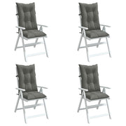 VIDAXL -Stuhlkissen 4 ST High Rücken 120 x 50 x 7 cm Dunkelgrau - afbeelding 1