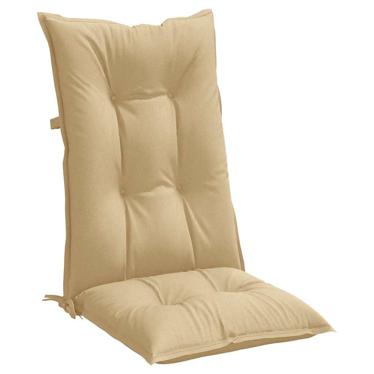 VIDAXL -Stuhlkissen 2 ST High Rücken 120x50x7 cm Stoff gemischt Beige