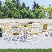 VIDAXL -Stuhlkissen 6 ST High Rücken 120x50x7 cm Stoff gemischt Beige - afbeelding 3