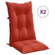 VIDAXL -Stuhlkissen 2 ST High Rücken 120x50x7 cm Stoff gemischt rot - afbeelding 2