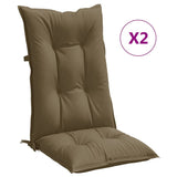 VIDAXL -Stuhlkissen 2 ST High Rücken 120x50x7 cm Stoff gemischt Taupe - afbeelding 2
