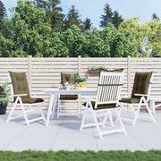 VIDAXL -Stuhlkissen 4 ST High Rücken 120x50x7 cm Stoff gemischt Taupe - afbeelding 3