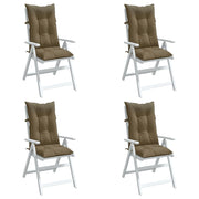 VIDAXL -Stuhlkissen 4 ST High Rücken 120x50x7 cm Stoff gemischt Taupe - afbeelding 1