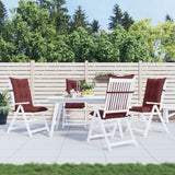VIDAXL STUHR Kissen 4 ST High Rücken 120x50x7 cm Stoff Mischwein rot - afbeelding 3