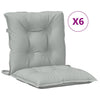 VIDAXL -Stuhlkissen 6 Stcs Low Rücken 100x50x7 cm Stoff hellgrau