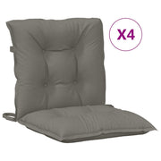 Vidaxl -Stuhlkissen 4 Stcs Low Rücken 100x50x7 cm Stoff Dunkelgrau - afbeelding 2