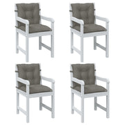 Vidaxl -Stuhlkissen 4 Stcs Low Rücken 100x50x7 cm Stoff Dunkelgrau - afbeelding 1