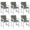 Vidaxl -Stuhlkissen 6 Stcs Low Rücken 100x50x7 cm Stoff dunkelgrau
