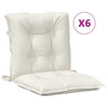 Vidaxl -Stuhlkissen 6 Stcs Low Rücken 100x50x7 cm Mischcreme Mischcreme