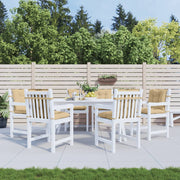 VIDAXL -Stuhlkissen 6 Stcs Low Rücken 100x50x7 cm Stoff gemischt Beige - afbeelding 3