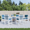 Vidaxl -Stuhlkissen 6 Stcs Low Rücken 100x50x7 cm Stoff gemischt blau