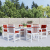 VIDAXL -Stuhlkissen 6 Stcs Low Rücken 100x50x7 cm Stoff rot