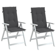 VIDAXL -Stuhlkissen 2 ST High Rücken 120 x 50 x 4 cm Stoff gemischt Anthrazit - afbeelding 1